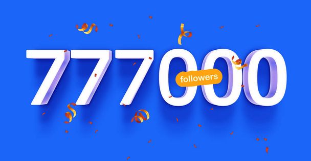 followers count banner with number vector illustration colorful background  - Photo, Image
