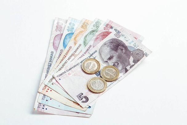 Turkish currency, Turkish lira banknotes - Foto, immagini