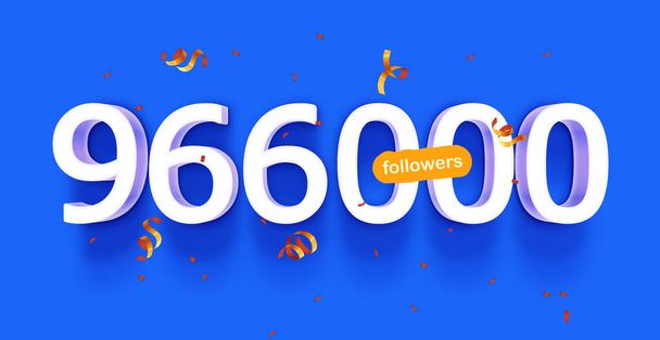 followers count banner with number vector illustration colorful background  - Фото, изображение