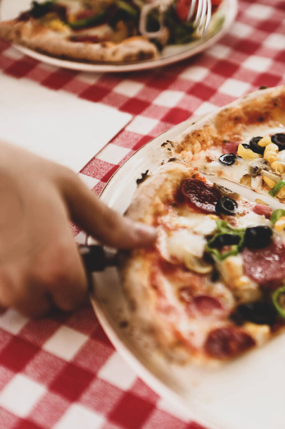 Delicious Mixture pizza Italian food - Foto, imagen