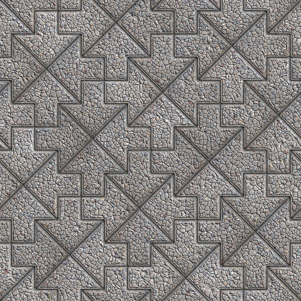 сірий гранульований мозаїка тротуарної плитки. - Фото, зображення