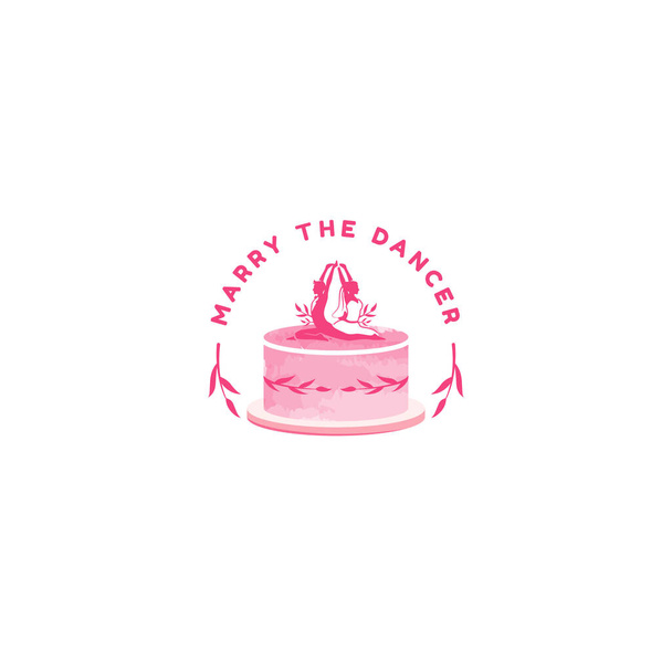 Modern design MARRY THE DANCER cake logo design - Vecteur, image
