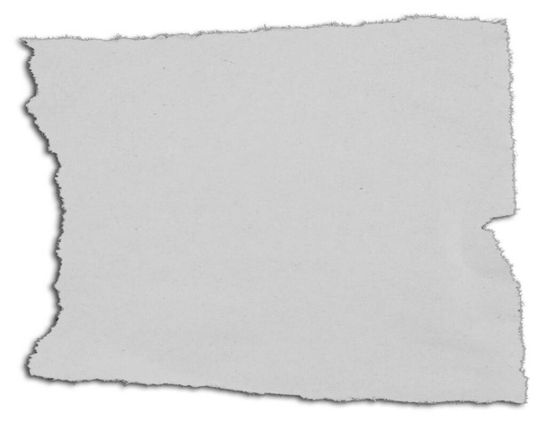 Een stuk gescheurd papier op wit - Foto, afbeelding