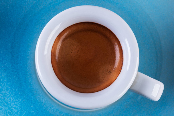 Cup of coffee espresso top view - Фото, изображение
