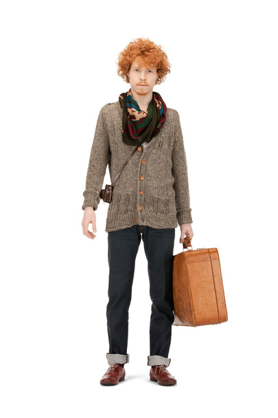 Man with suitcase - Fotó, kép