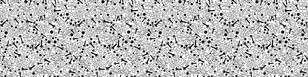 Векторный бесшовный рисунок звездного аниса, гвоздики, перца в стиле каракулей. Фон или текстура приправ, пищевая добавка, специи - Вектор,изображение