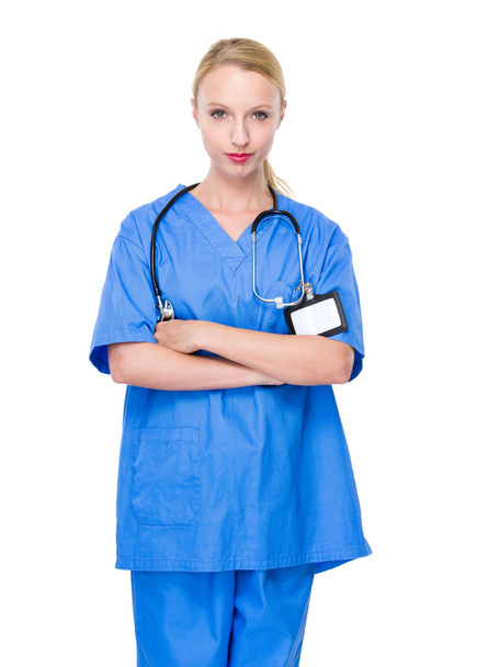 Female doctor with arms crossed - Fotó, kép