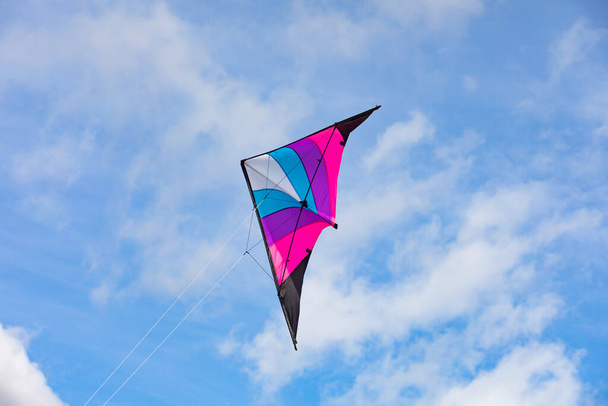 kleurrijke vlieger vliegen in de blauwe lucht  - Foto, afbeelding