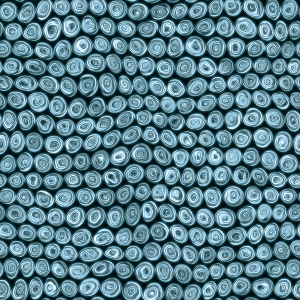 小さなターコイズの渦巻状の螺旋状の円シームレスなテクスチャパターン - 写真・画像