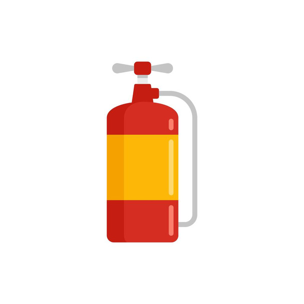 Fire extinguisher alarm icon flat isolated vector - Διάνυσμα, εικόνα