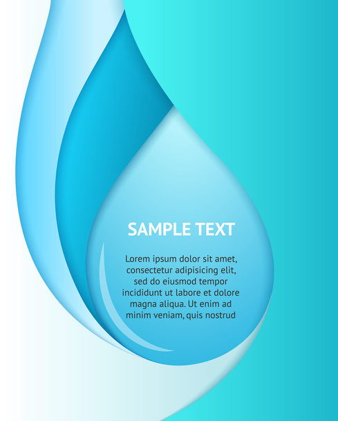 Blue business background with bubble. Vector template - Vetor, Imagem