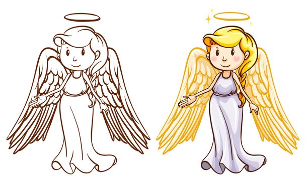 Two angels - Vector, Image