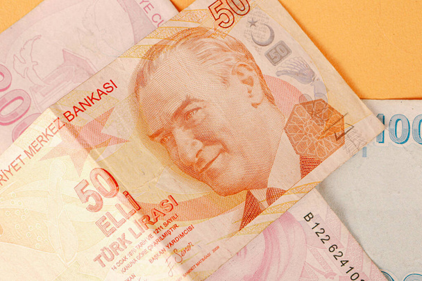 Turkin valuutta, Turkin liirasetelit - Valokuva, kuva