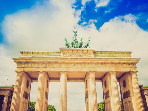 Retro näyttää Brandenburger Tor Berlin
 - Valokuva, kuva