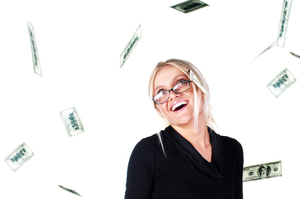 Woman with money - Photo, Image