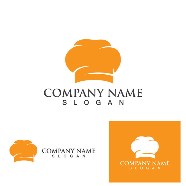 шаблон логотипу шеф-кухаря капелюха Векторні ілюстрації
 - Вектор, зображення