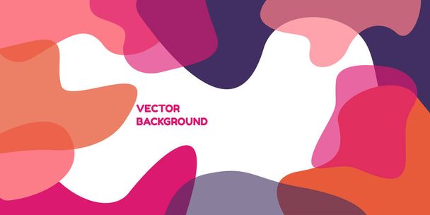 Set of modern design template with abstract organic shapes in pastel colors. Minimal stylish background for beauty presentation, banner and branding design. format. Vector illustration - Vektor, Bild