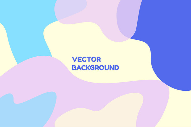 Set of modern design template with abstract organic shapes in pastel colors. Minimal stylish background for beauty presentation, banner and branding design. format. Vector illustration - Vetor, Imagem