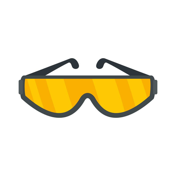 Industrial climber protection glasses icon flat isolated vector - Vetor, Imagem