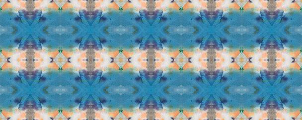 Μπλε, Γκρι, Πράσινο Παστέλ Fun ορθογώνιο Ikat Rapport. Έθνικ μοτίβο άνευ ραφής. Γεωμετρικό μοτίβο μαγιό ακίδων. Υδατογραφία Ethnic Design. Τυχαία Υφή Κίλιμ Ραγκ. Φόντο Aztec πινέλο.  - Φωτογραφία, εικόνα