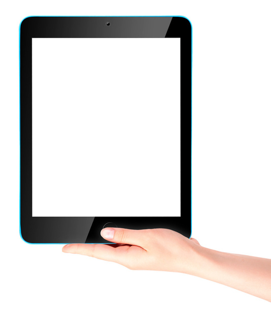Érint képernyő tabletta számítógép kézzel - Fotó, kép