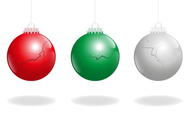 Bolas rotas de Navidad
 - Vector, imagen