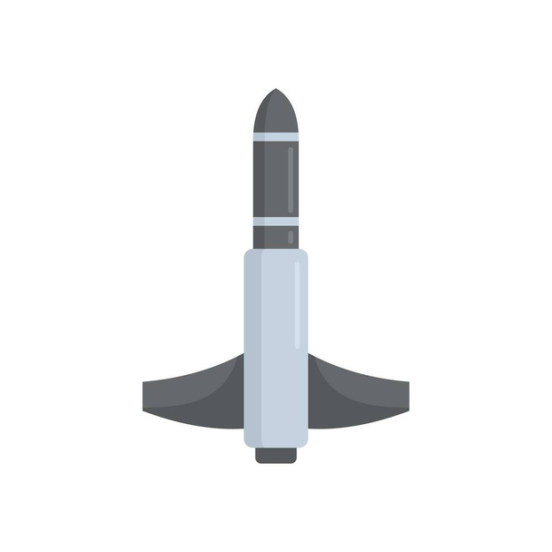 Missile fly icon flat isolated vector - Vektor, kép