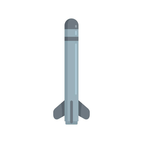 Missile conflict icon flat isolated vector - Vektor, kép