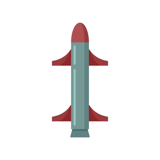 Missile rocket icon flat isolated vector - Vektor, Bild