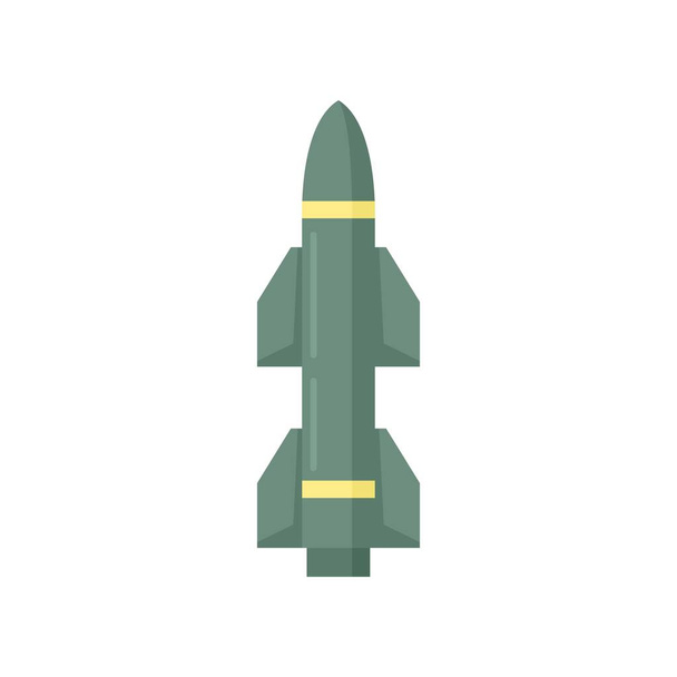 Missile atom icon flat isolated vector - Vektor, Bild