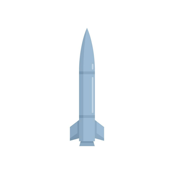 Missile aircraft icon flat isolated vector - Vecteur, image