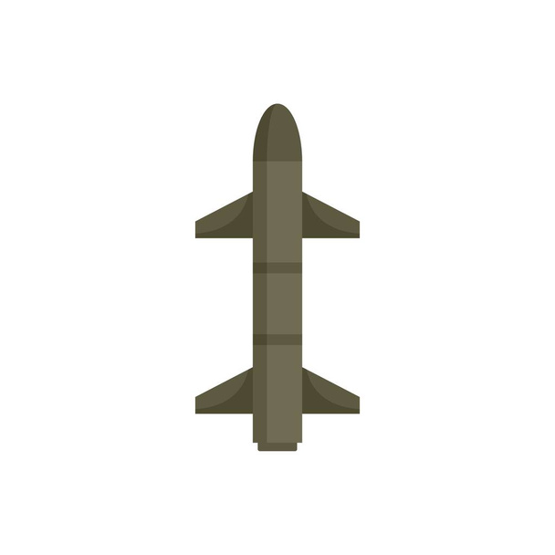 Missile sky icon flat isolated vector - Vektor, kép