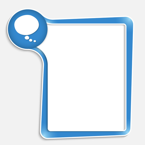 blue text box for any text with speech bubble - Vector, imagen