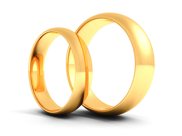 いくつかの金の結婚指輪 - 写真・画像