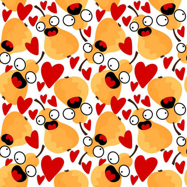 Fruit seamless pears pattern for fabrics and textiles and packaging and gifts and cards and linens and kids  - Foto, immagini