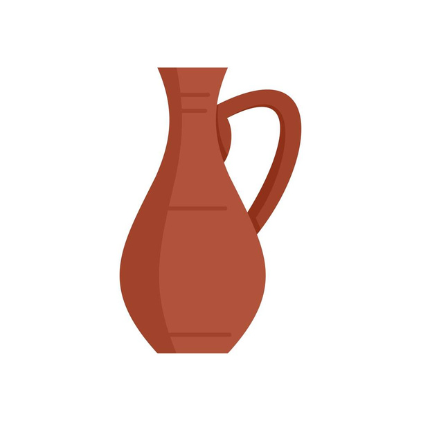 Wine jug icon flat isolated vector - Wektor, obraz