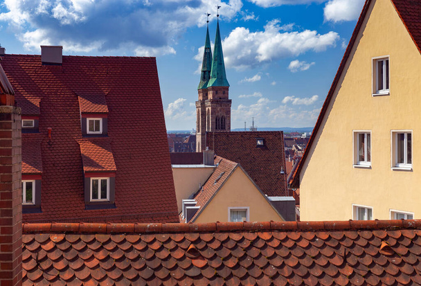 Historical part of the old town of Nuremberg, Franconia, Germany. - Fotó, kép