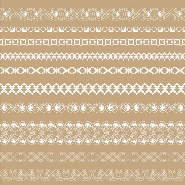 collection of white borders - Vector, imagen