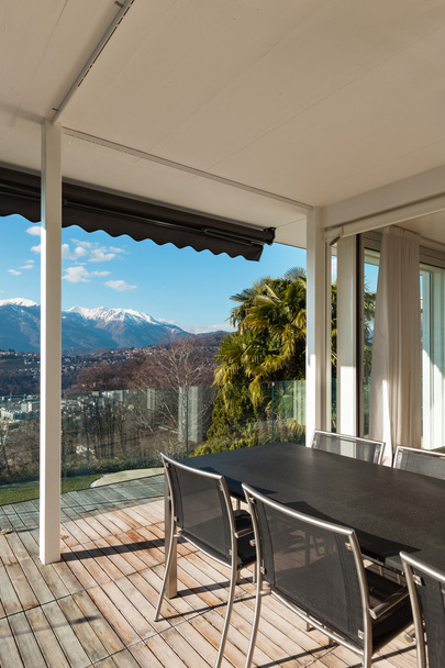 modern ev, veranda - Fotoğraf, Görsel