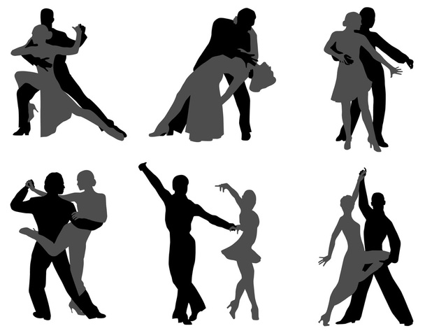 踊るカップル - ベクター画像