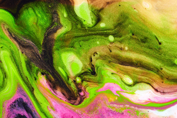 Soyut mermer resmin fotoğrafı arkaplanı boyar. Yüzen mürekkepler. Tasarım için yaratıcı doku - Fotoğraf, Görsel