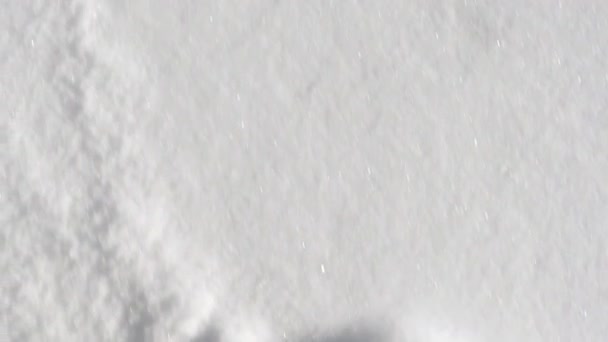 Closeup shot of walking through snow. - Séquence, vidéo