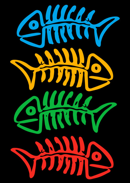 Fish skeleton - Vector, afbeelding