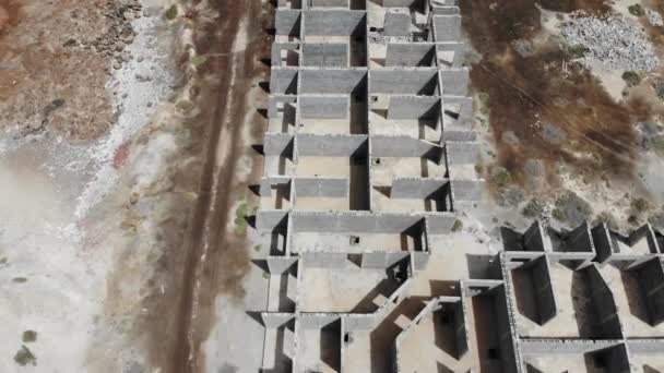 Aerial drone footage over a partly built hotel complex in the country of Cape Verde (Capo Verde) - Video