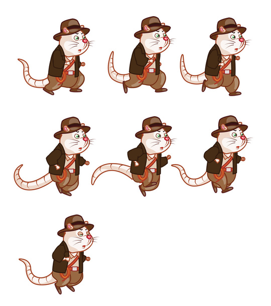 Aventurier Rat Running Sprite
 - Vecteur, image