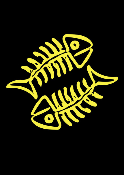 Fish skeleton - Vector, Image