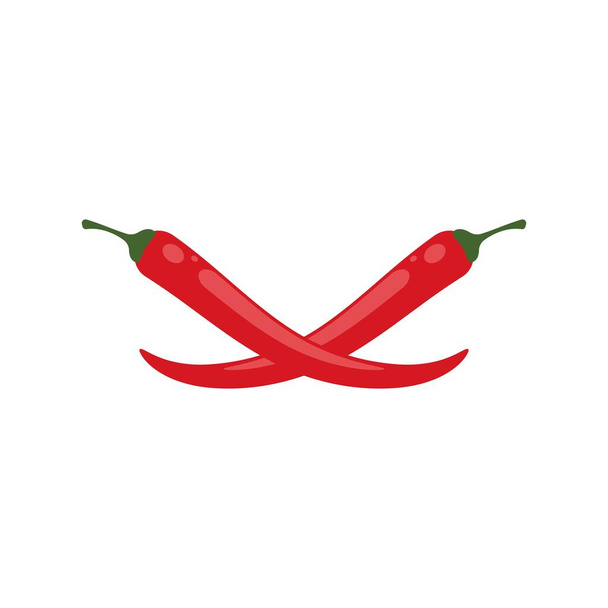 Red hot Chili illustration logo vector template - Vetor, Imagem