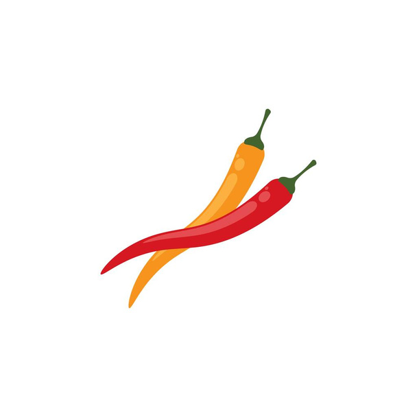 Plantilla de vector de logotipo de ilustración de chile rojo caliente - Vector, Imagen