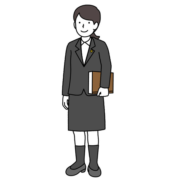 Γυναικεία απεικόνιση δικηγόρου: Επάγγελμα - Διάνυσμα, εικόνα