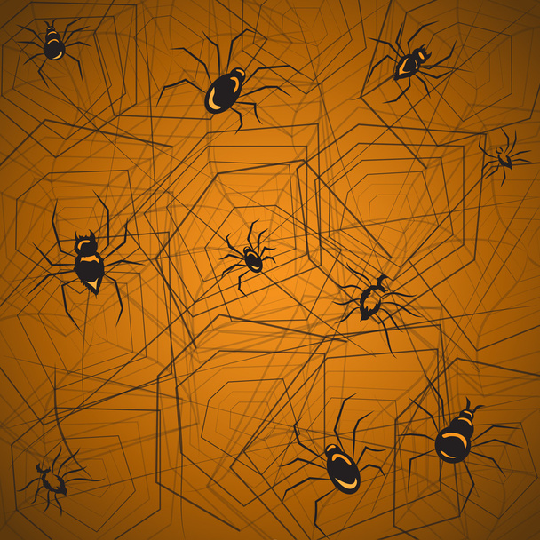 background spider and cobweb - Vector, Image